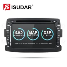 Isudar reprodutor multimídia Carro Android Automotivo 9 2 Din Para Dacia/Sandero/Espanador/Renault/Captur/ lada/Xray 2/Logan 2 GSP RAM 2G(China)