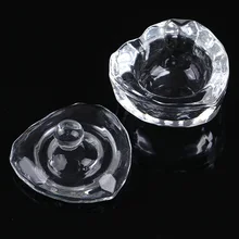 1 шт. стакан из прозрачного стекла порошок контейнер для жидкостей смешанный в форме сердца прозрачный мини-чаша Dappen Блюдо для дизайна ногтей DIY Инструменты для дизайна