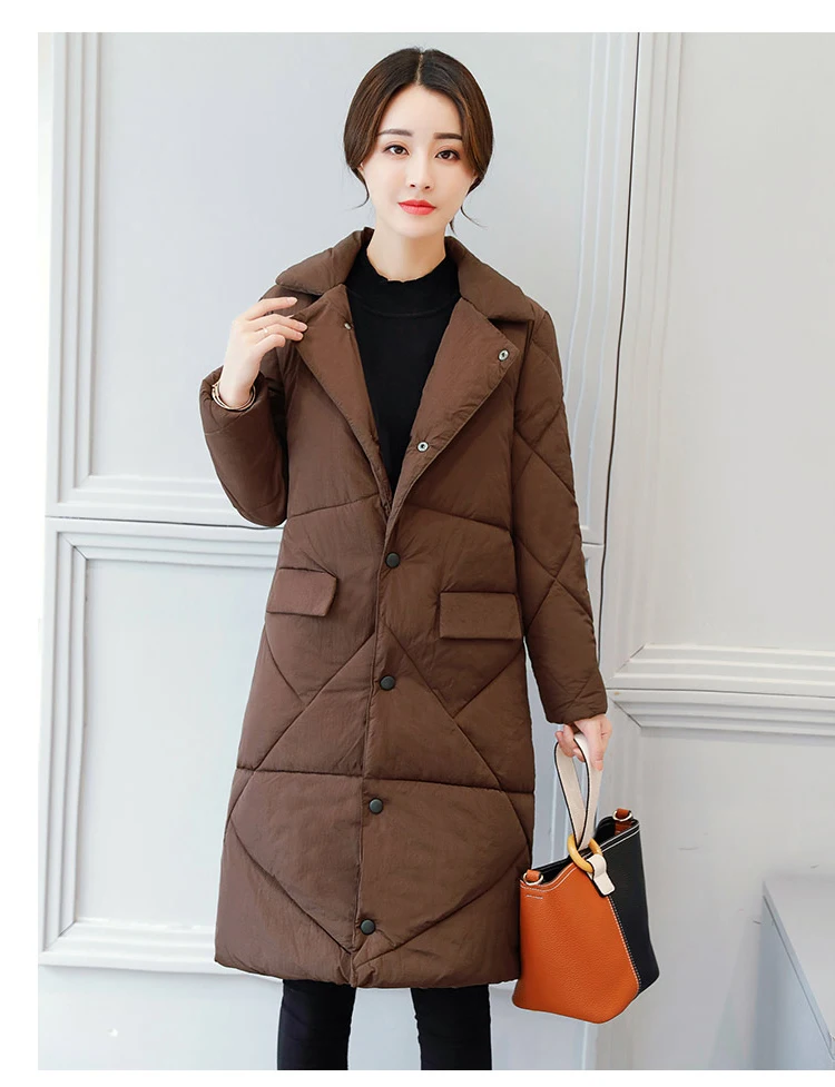 Осень, стиль, хлопковое пальто средней длины, AliExpress EBay