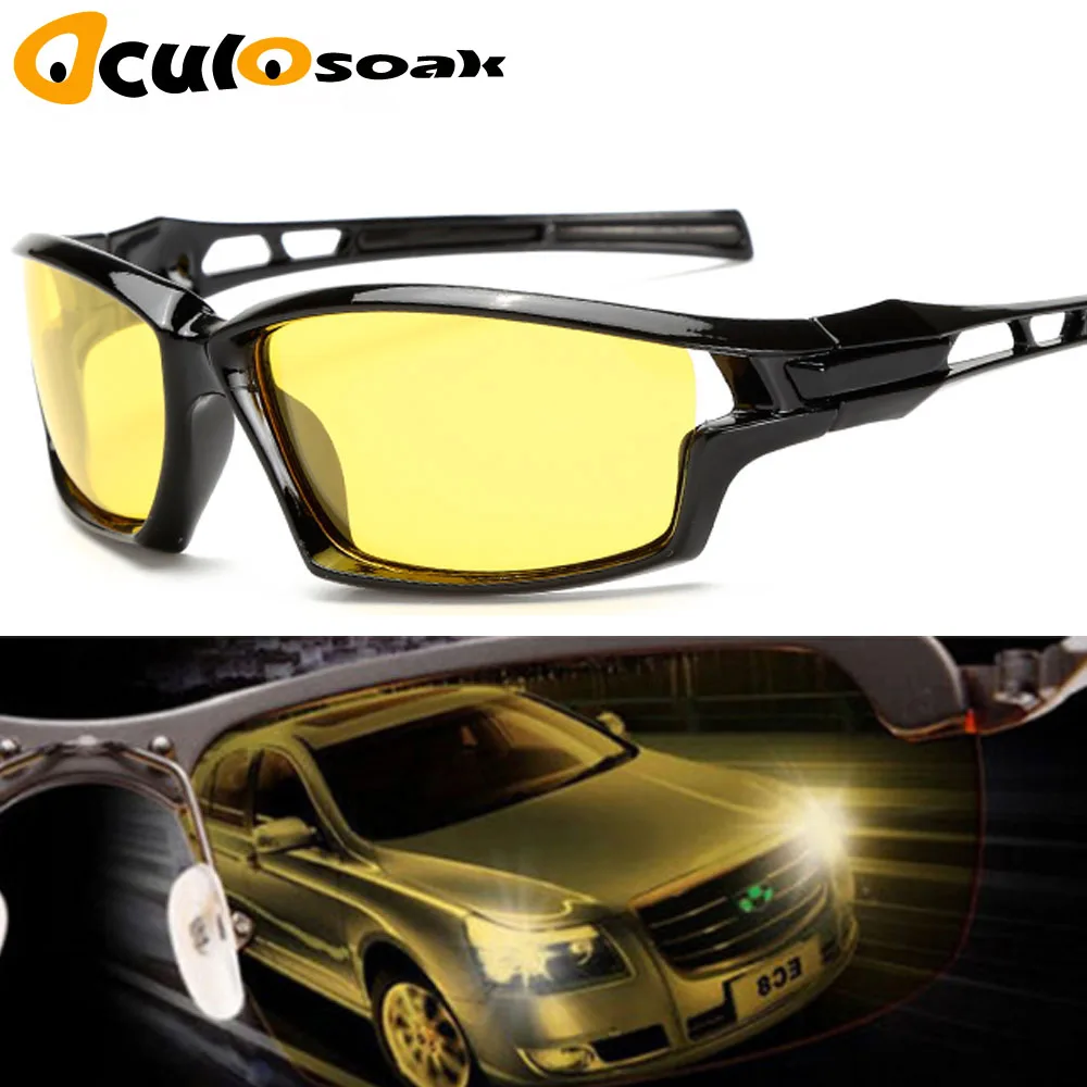 

2019 New Night Vision Sunglasses Men Brand Designer Fashion Polarized Night Driving Enhanced Light At Rainy Cloudy Fog Day
