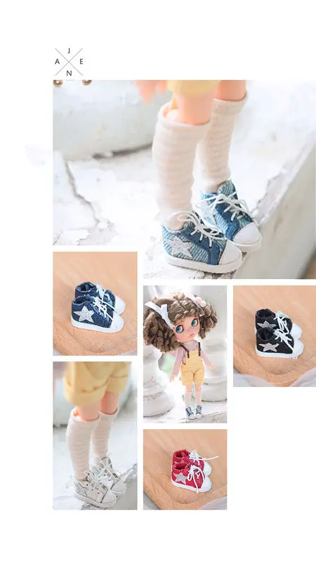 Blyth shoes OB24 Star парусиновая обувь для blyth JB Pukifee MMK Azone Lati RL1/8 кукольные туфли кукольные аксессуары