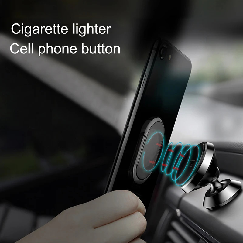 Прикуриватель магнитный держатель телефона в автомобиль подставка перезарядка кольцо-держатель для пальца сотовый телефон кронштейн для IPhone samsung huawei крепление