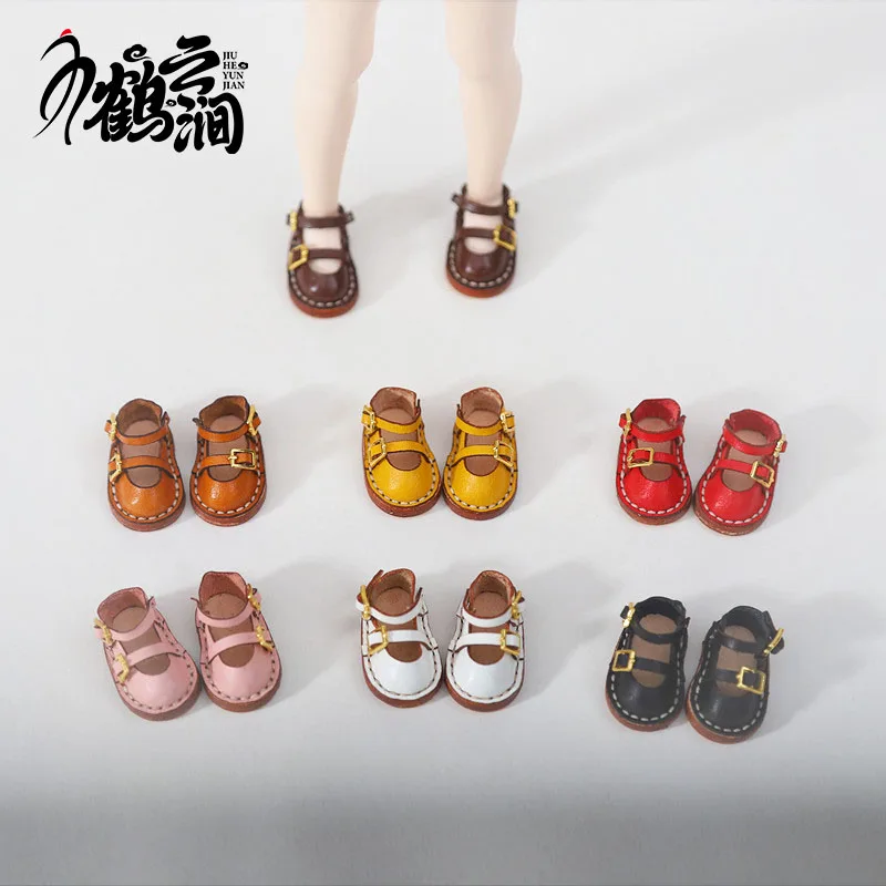 

Mini Leather Shoes 1/6 1/8 1/12 OB11 Blyths Ob22 Ob24 Doll Shoes Double Shoes Shoes Toy Accessories 3.0 * 1.8cm