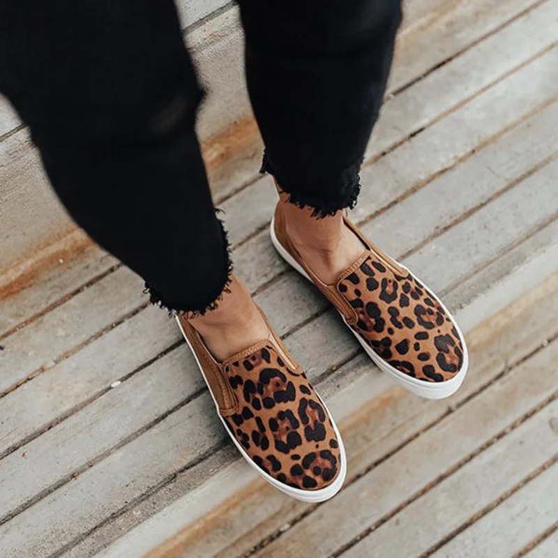 WENYUJH/обувь на плоской подошве; Новинка 2019 года; модная женская повседневная обувь с леопардовым принтом; Летняя обувь на плоской подошве;