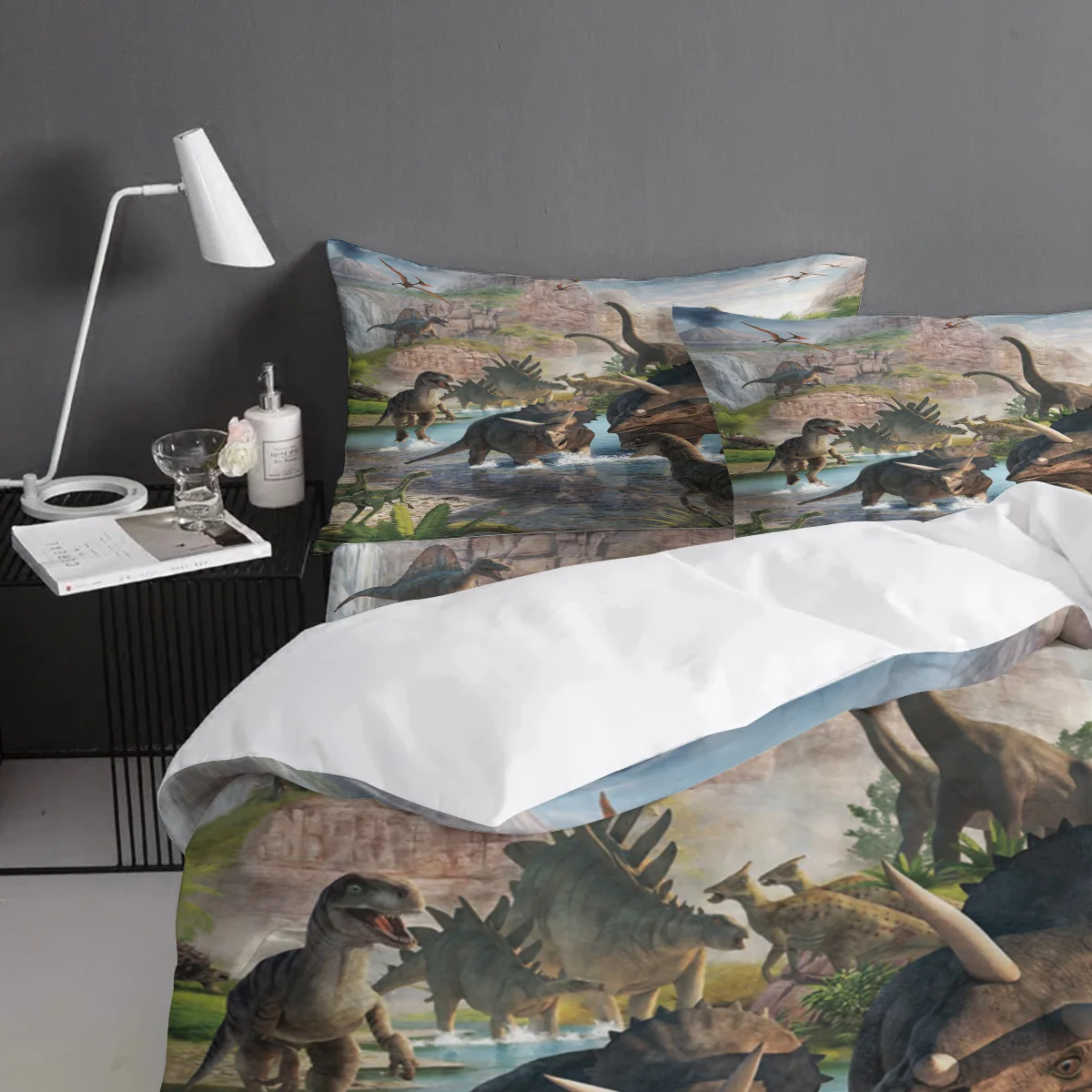 FamilyDecor 4 шт. постельных принадлежностей Юрского периода динозавра набор пододеяльников настраиваемый