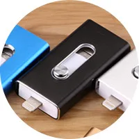 BRU OTG USB 3.0 флешка 32 ГБ 64 ГБ 128 ГБ 256 ГБ Для iPhone ipad Android Телефон Планшетный ПК Android Pen Drive USB-накопитель флешка для айфона - Цвет: Black