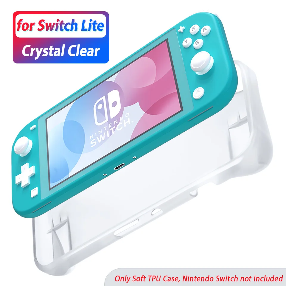 Мягкий чехол-накладка для kingd Switch Lite, цветная силиконовая защита для nintendo Switch NS Lite, Прозрачный бампер, чехол - Цвет: NS lite-Clear