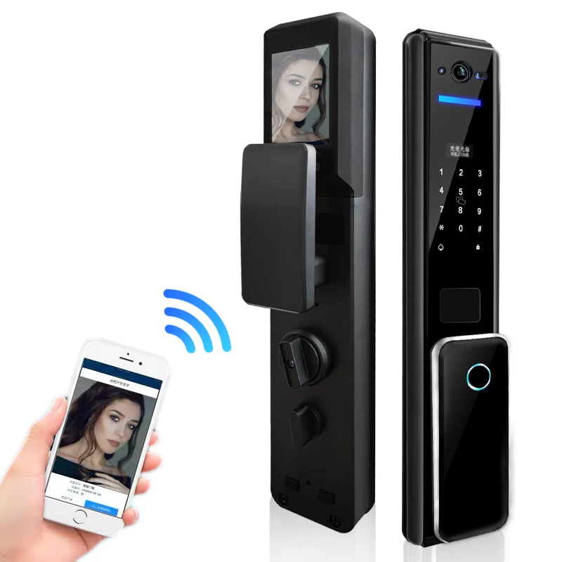 Camera Capture Fingerprint Lock Automatic Access Control Electronic Door Lock  Biometric Door Lock For Family and Company
