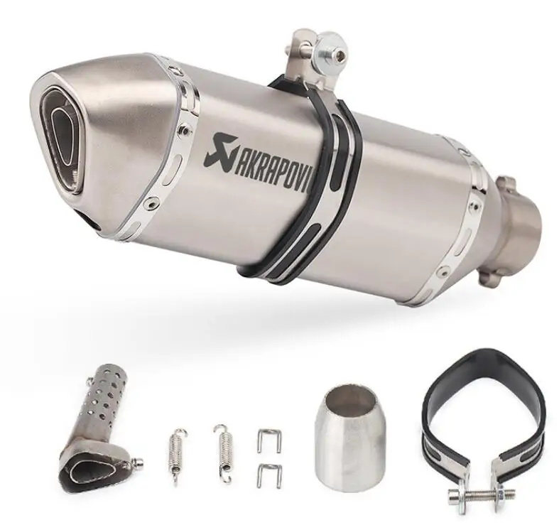 Универсальный мотоцикл Akrapovic выхлоп модифицированный Кроссовый глушитель для FZ6 CBR250 CB600 MT07 ATV Dirt Pit Bike Esacpe труба
