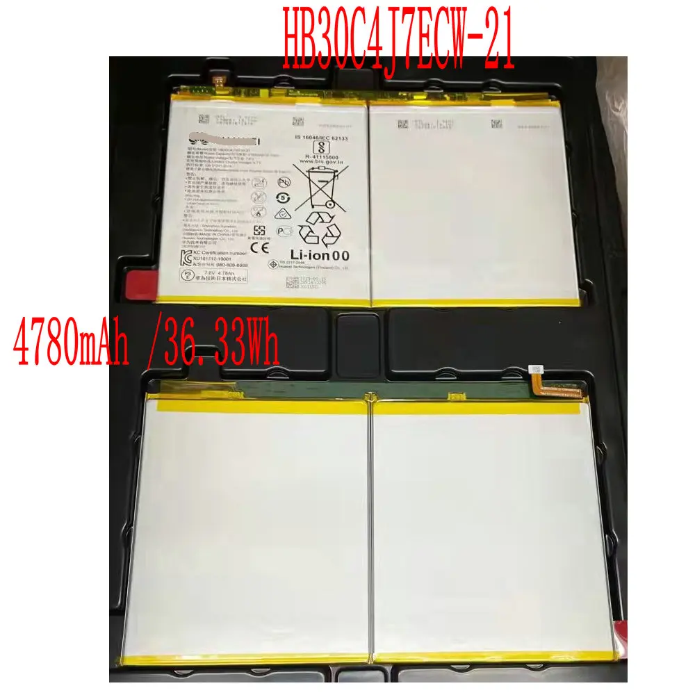 7,6 В абсолютно новый 4780 мАч/36.33Wh HB30C4J7ECW-21 Аккумулятор для HUAWEI HB30C4J7ECW-21 2ICP3/99/117 планшет ноутбук встроенный аккумулятор
