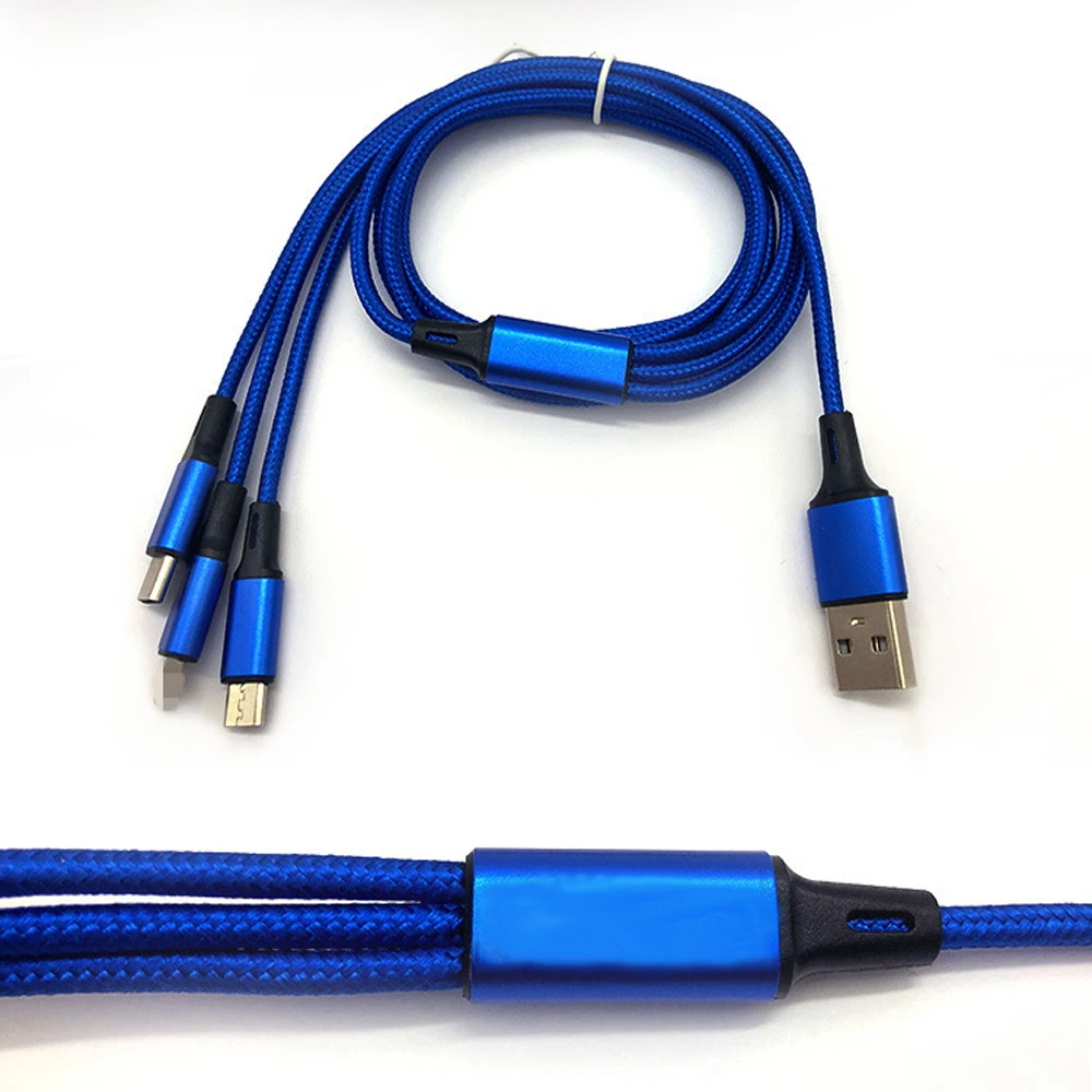 3 в 1 Micro USB кабель для IPhone type-C+ Micro USB кабель для зарядки мобильного телефона Android для IPhone IPad смартфон