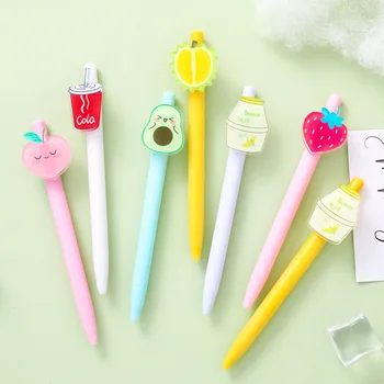 

1 PC Cute Cartoon Pens 0.5mm Kawaii Gel Pens Creative Fruit Ballpoint Pen School Office Supplies Stationery Gifts for kids