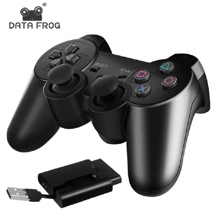 Data Frog 2.4Ghz Controller Wireless Per Sony Ps2 Gamepad Joystick Joypad Per Sony Playstation Ps2 Console Per Sony Ps3 Per Pc