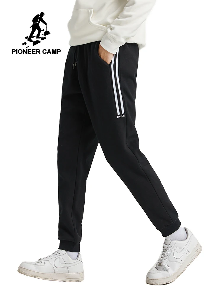 Мужские зимние Джоггеры для пионерского лагеря черные однотонные повседневные