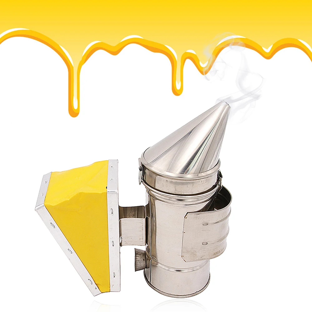 

Bee Smoke Maker Manual Bee Hive Transmitter Kit Beekeeping Tool High Qualituy Beekeeping Equipment Stainless Steel for Beekeeper