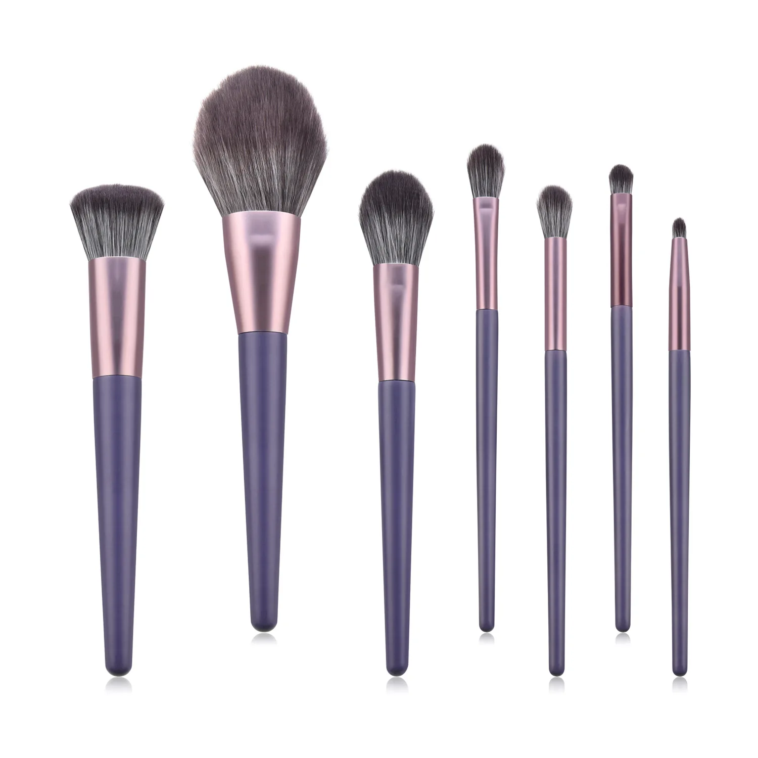 

7Pcs Purple Datura Makeup Brushes Set Blusher Concealer Eyebrow Highlighter Brush Powder Foundation Blending Beauty Make Up Tool