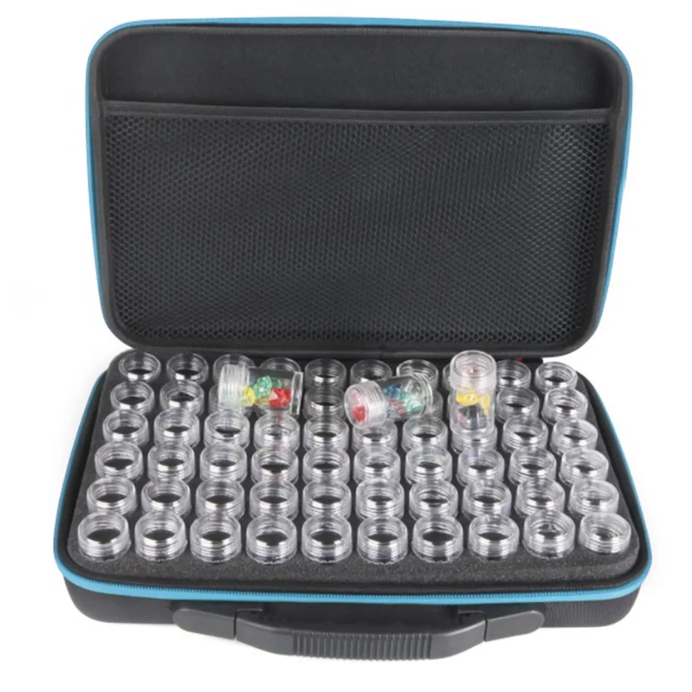 15/30/60120 Bottles Diamond Painting Accessories Container Storage Bag Carry Case Sticker Box Convenience Bead Mural Tools