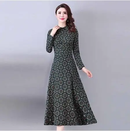 Color 10 Женское платье Apring,, v-образный вырез, три рукава, на каждый день, с принтом, винтажные платья, женские, вечерние, на ночь, для женщин, плюс размер, 5XL, платье vestido - Цвет: Color 10
