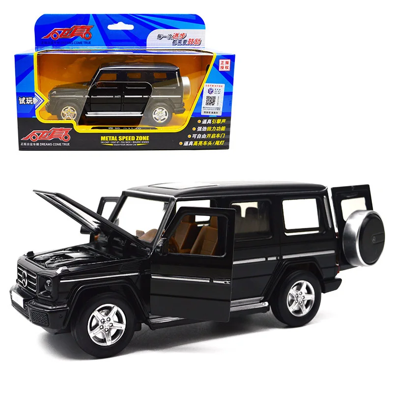 88436H with box 1:32 Высокая Имитация Ben G350D внедорожный автомобиль сплав звук и светильник Вытяните заднюю дверь может открыть модель детской игрушки - Color: 88436H with box
