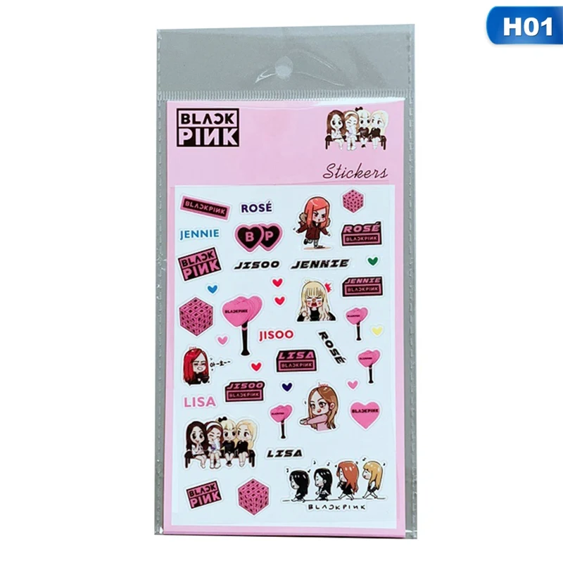 H01 Дважды BLACKPINK SEVENTEEN GOT7 TXT ручка стикер декоративные наклейки DIY Дневник стикер - Цвет: H01