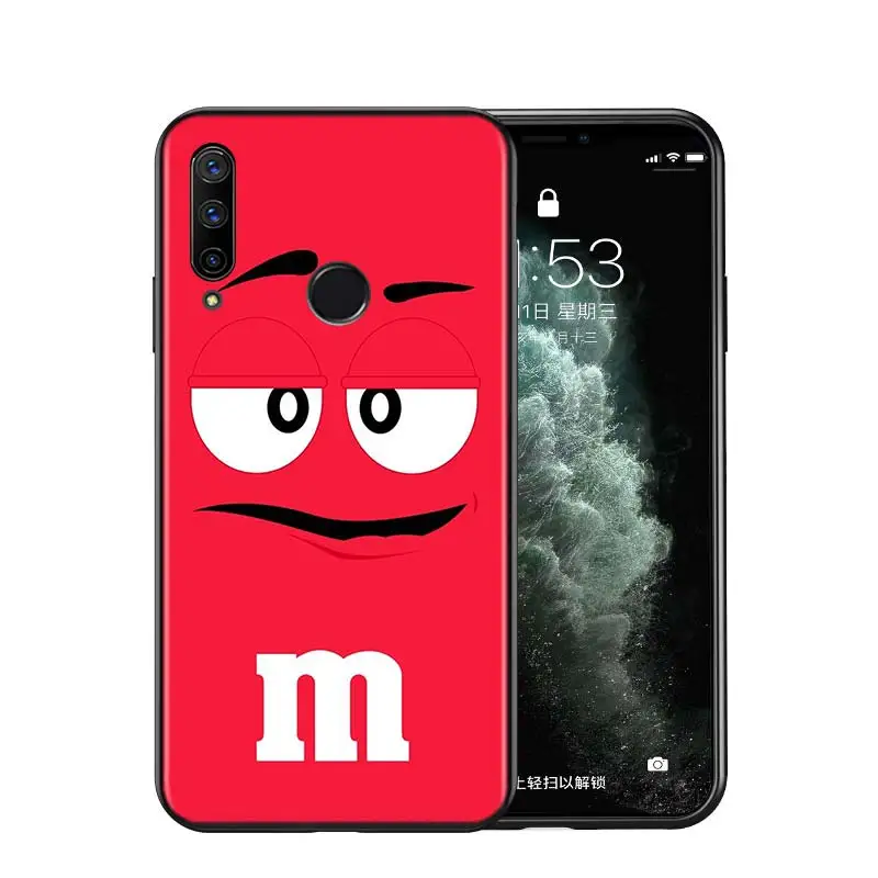 Silicone Cover Cute M&M‘s Chocolate For Huawei Honor 9 9X 9N 8S 8C 8X 8A V9 8 7S 7A 7C Pro lite Prime Play 3E Phone Case