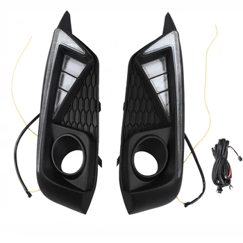 

Car Drl Led for Honda Civic 10Th 2016 2017 2018 Daytime Running Lights with Fog Light Hole Auto Accessories 2Pcs/Set