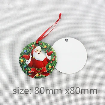 

30pcs/sublimation blank heat transfer printing Christmas decoration pendant MDF two-sided printing new DIY gifts 30pcs/lot