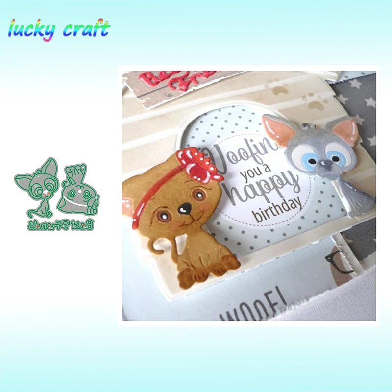 

Puppy and Kitten set Metal Cutting Dies for DIY Scrapbooking Embossing Paper Card Album Decoration Crafts Dies Cut 2019