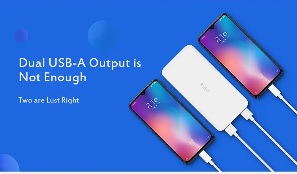 Xiaomi Redmi power Bank 20000 мАч двухсторонний 18 Вт Быстрая зарядка 10000 мАч двойной USB выход для iPhone samsung huawei