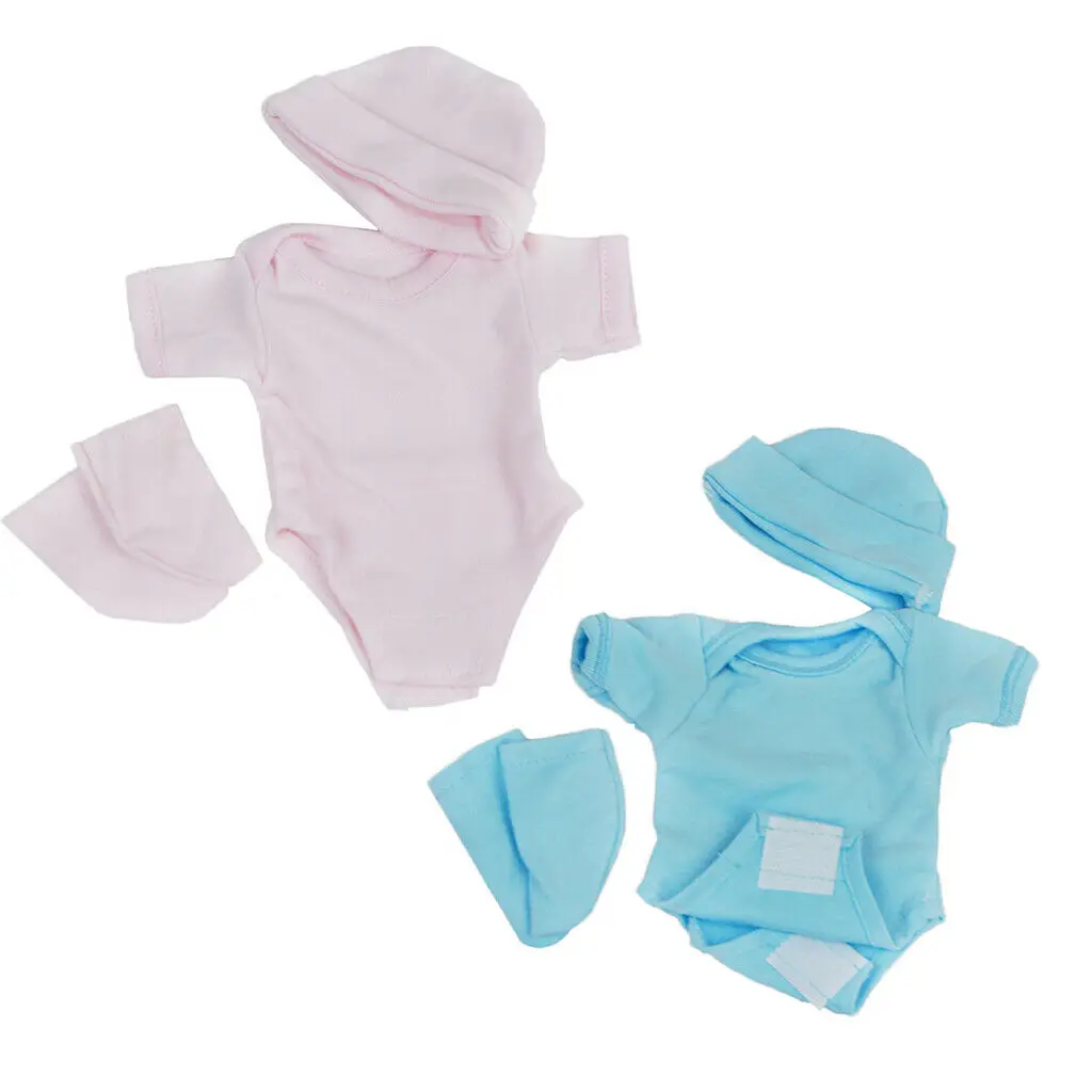 

Handmade 2Pcs Romper Socks Hat Set For 10''-11" Reborn Girl Baby Doll Baby Doll Accessories American Girl Doll Clothes