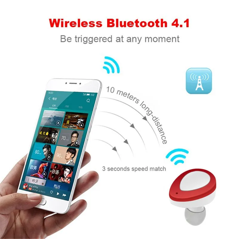 Мини TWS Беспроводная стерео-гарнитура с Bluetooth наушники-вкладыши