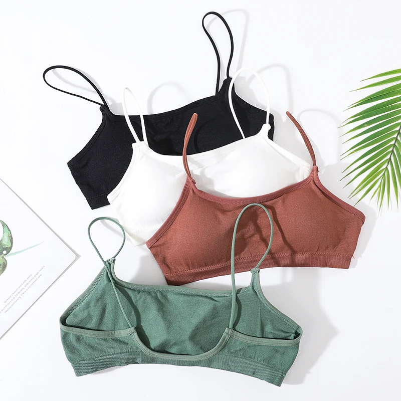 Women Bra Set Seamless Underwear Set Female Ribbed Lingerie Set Sexy G-String Panties Sexy  Tank Sports Brassieres Crop Top Suit sexy bra set