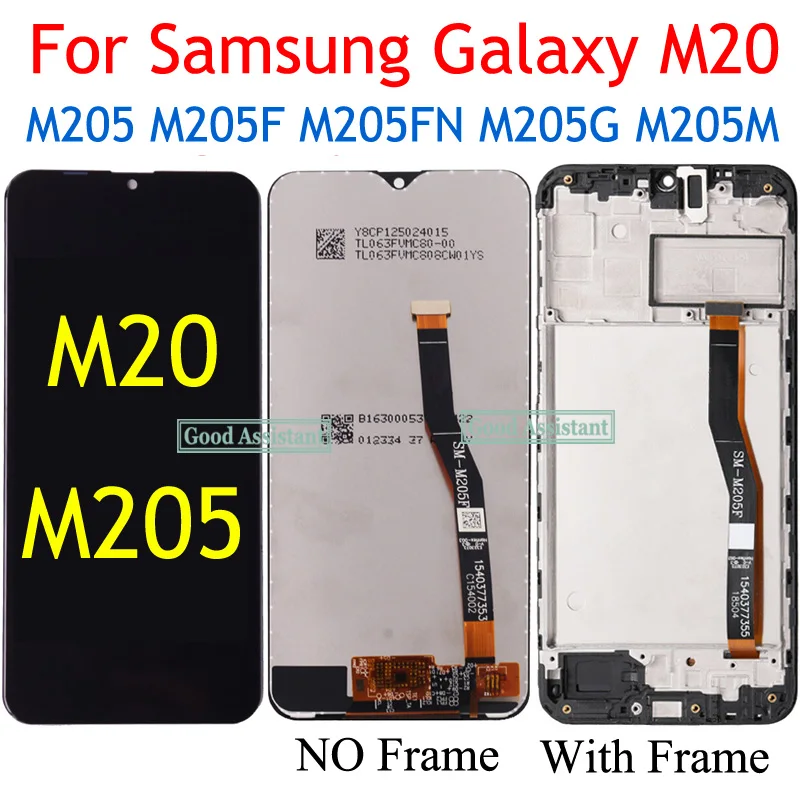 ЖК-дисплей 6 3 дюйма для Samsung Galaxy M20 M205 Global M205F M205FN M205G M205M сенсорный экран с