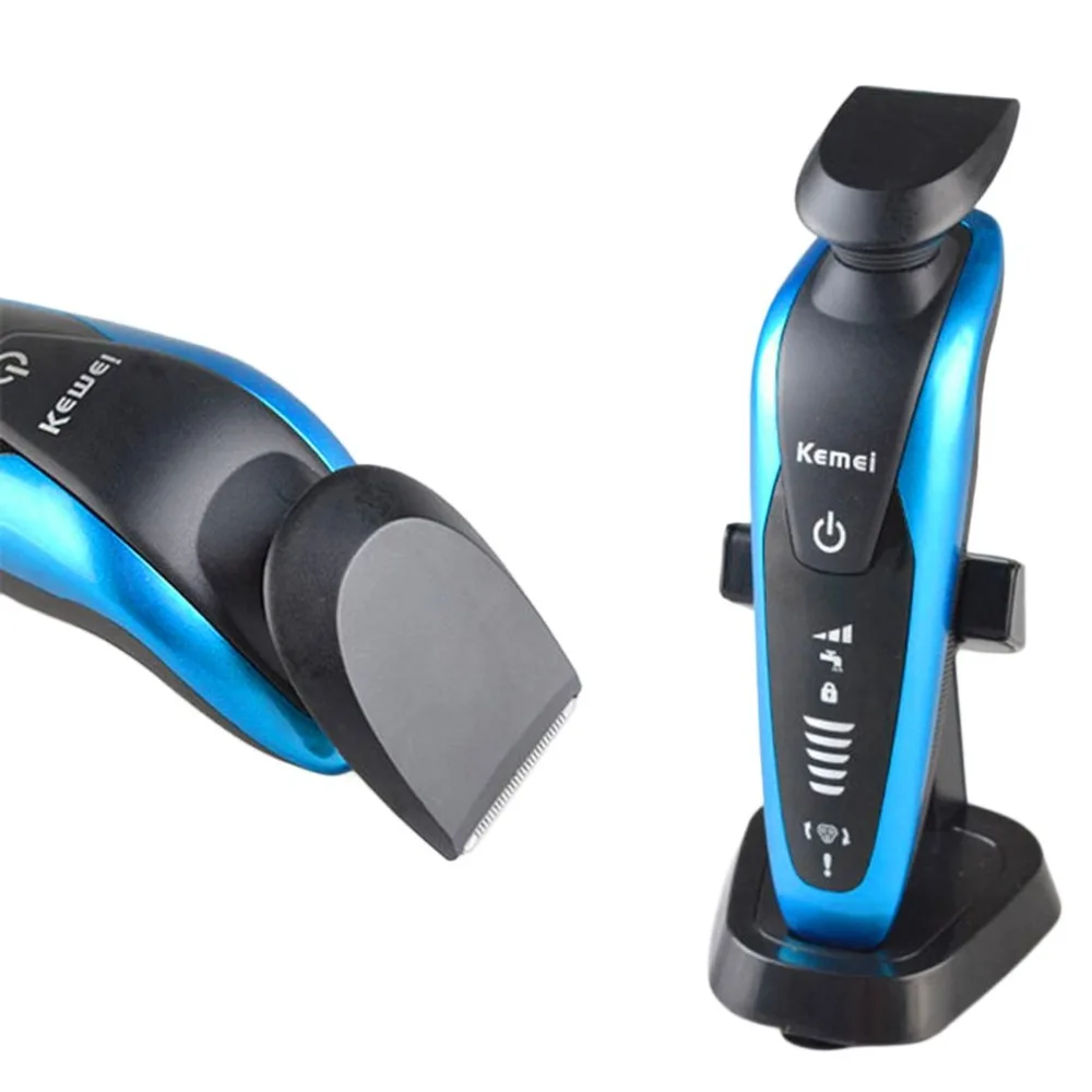 KEMEI KM-58892 3-in-1 Rechargeable Electric Razor Washable 3D Floating Triple Blades Electric Shaver Men shawing machine EU Plug