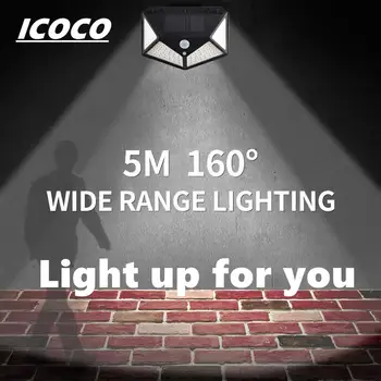 

Led Light Source Motion Sensor Wall Lamp Solar Powered Lights Waterproof Wall Light Outdoor Water Resistant Night Lighting