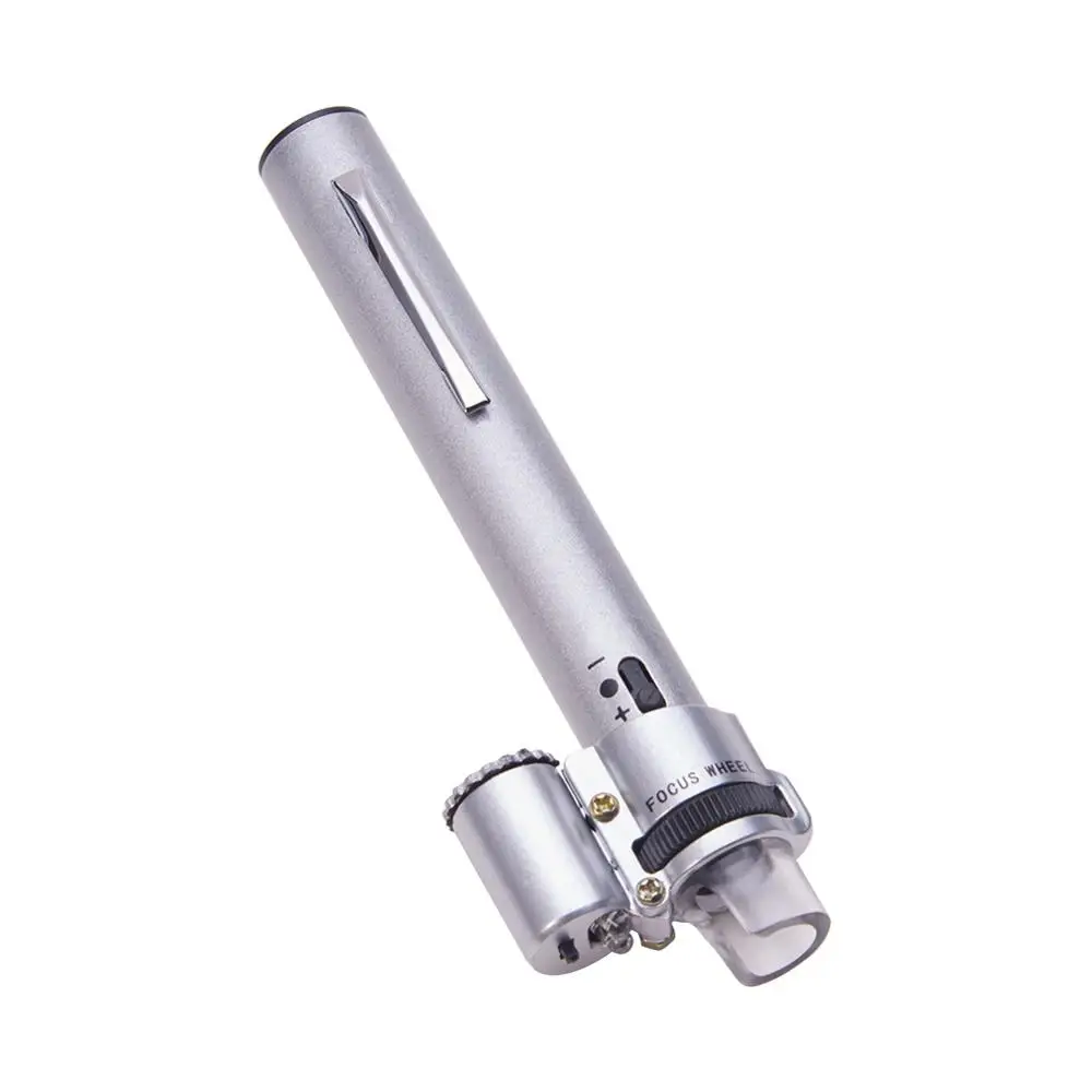 Utoolmart 10085-9 Мини 100X ювелирное украшение в виде лупы драгоценный камень ручной карманный светодиодный оптический однократное увеличение HD круглый микроскоп Лупа