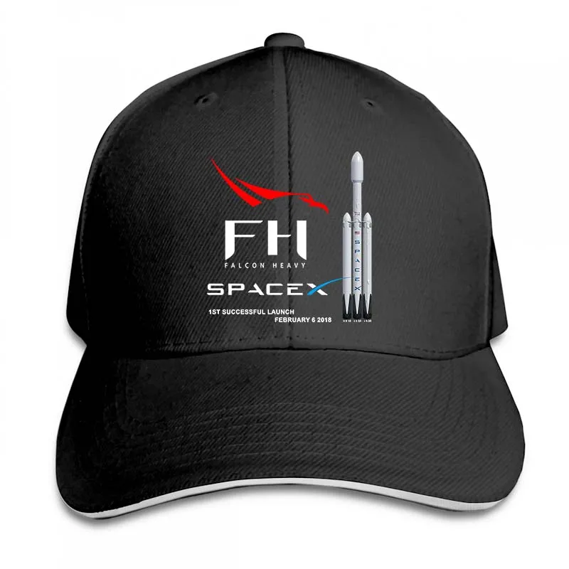 SpaceX Falcon Heavy Elon Musk черная Молодежная(2) бейсболка для мужчин и женщин Кепка для водителя грузовика модная Регулируемая Кепка - Цвет: 2-Black