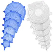 12 шт. эластичные силиконовые крышки чаши многоразовые крышки для еды холодильник еда салат чашки крышка кувшина кухонные инструменты