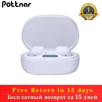 

Pottnar New In Ear TWS Bluetooth5.0 Earphone Bass Stereo Wireless Cancellation With Mic Handsfree Earbuds AI Control for Phone