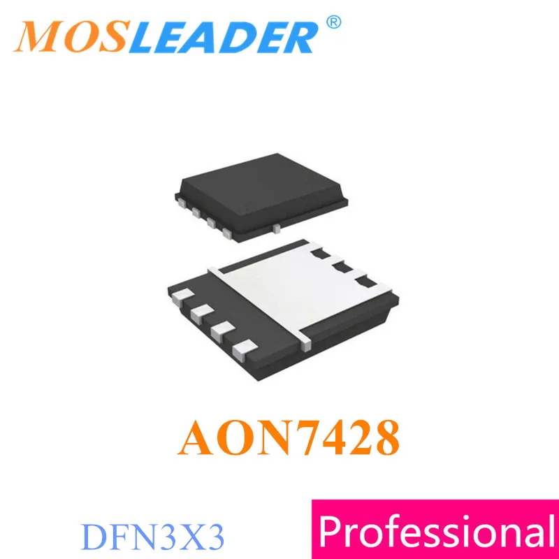 Mosleader AON7428 DFN3X3 100 sztuk 500 sztuk 1000 sztuk n-kanałowy 30V 50A wykonane w chinach wysokiej jakości mosfety