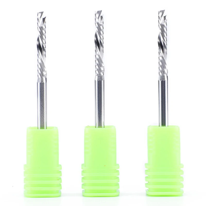

10 Pieces (3.175mm x 17) Up and Down Single-Edged Carbide Milling Cutter End Mill Tungsten Steel Milling Cutter