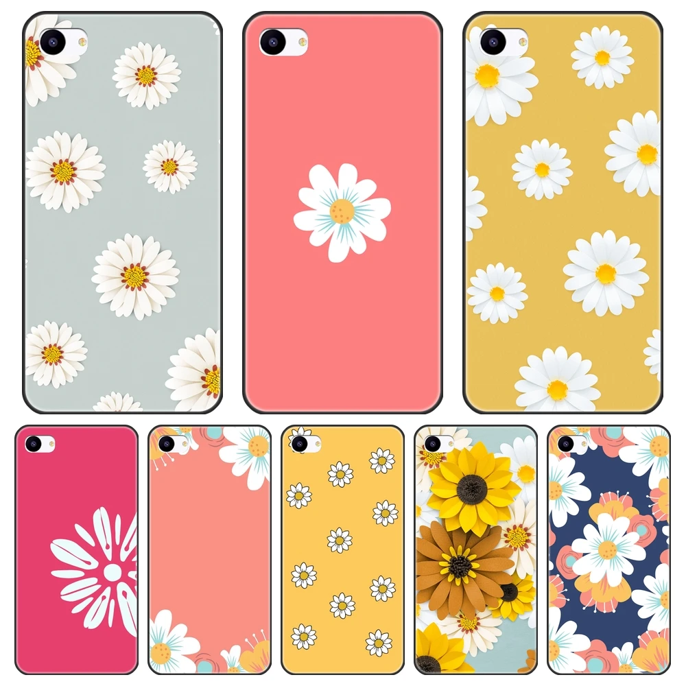 Phone Case For Meizu U10 U20 Pro 6 7 Plus Daisy Flower Yellow Pink Soft Silicone Back Cover 16th 16x 15 Lite 16 | Мобильные телефоны