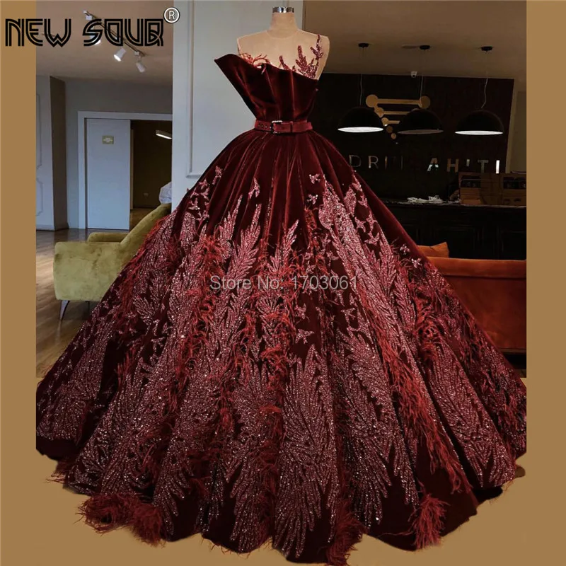 

Generous Puffy Evening Dresses Arabic Style Robe De Soiree 2019 Beading Embroidery Celebrity Prom Gowns For Party Kaftan Dubai