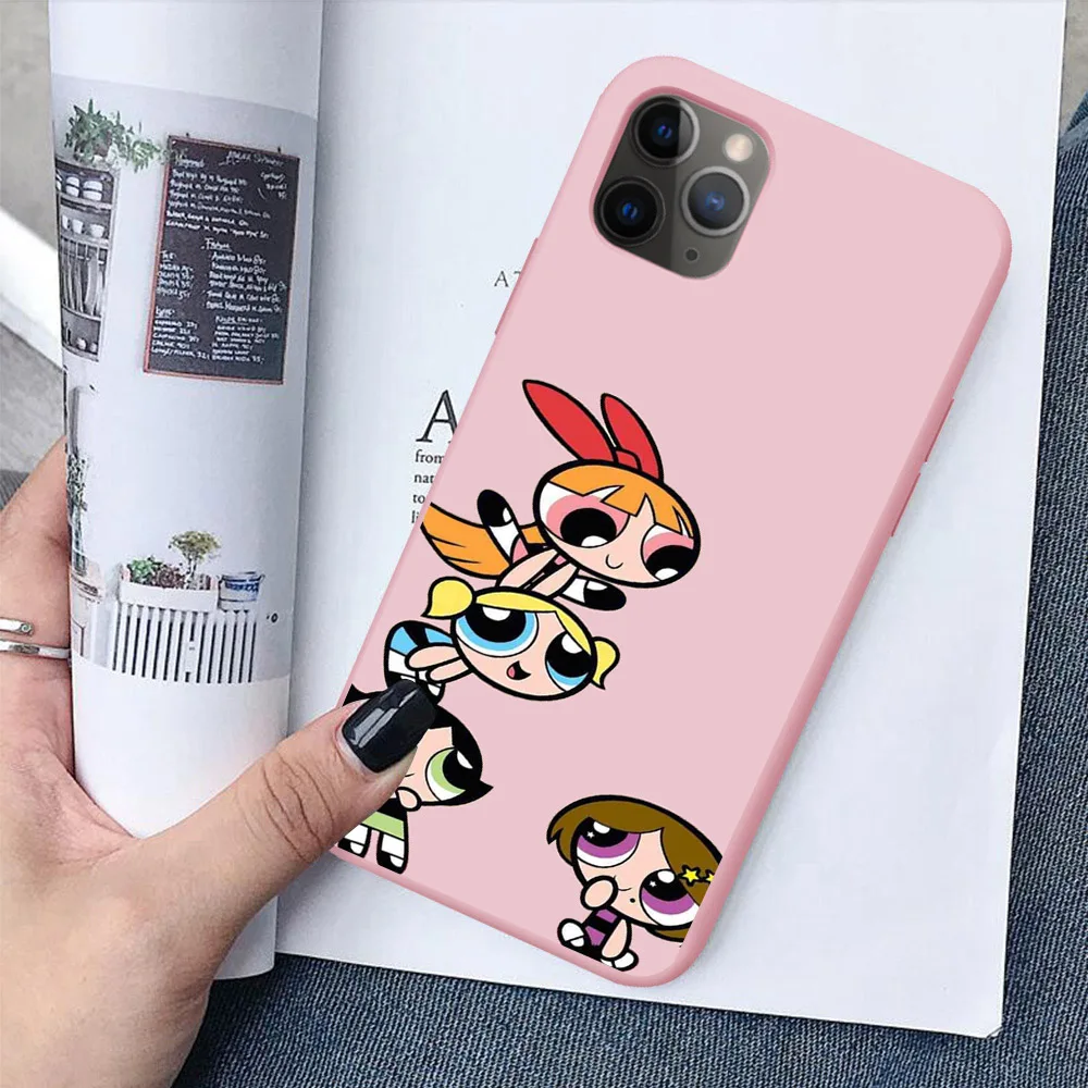 Мультфильм Powerpuff девушки полицейский INS цвет розовый Силиконовый чехол для телефона чехол для iPhone 11 Pro Max SE 5S 6 6S 7 8Plus MAX XR XS X - Цвет: TPU