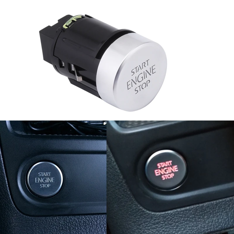 

SPEEDWOW Car Engine Start Stop Button Switch For V-W Tiguan 2008-2016 Sharan 2011-2016 7N 5N0959839 5N0 959 839