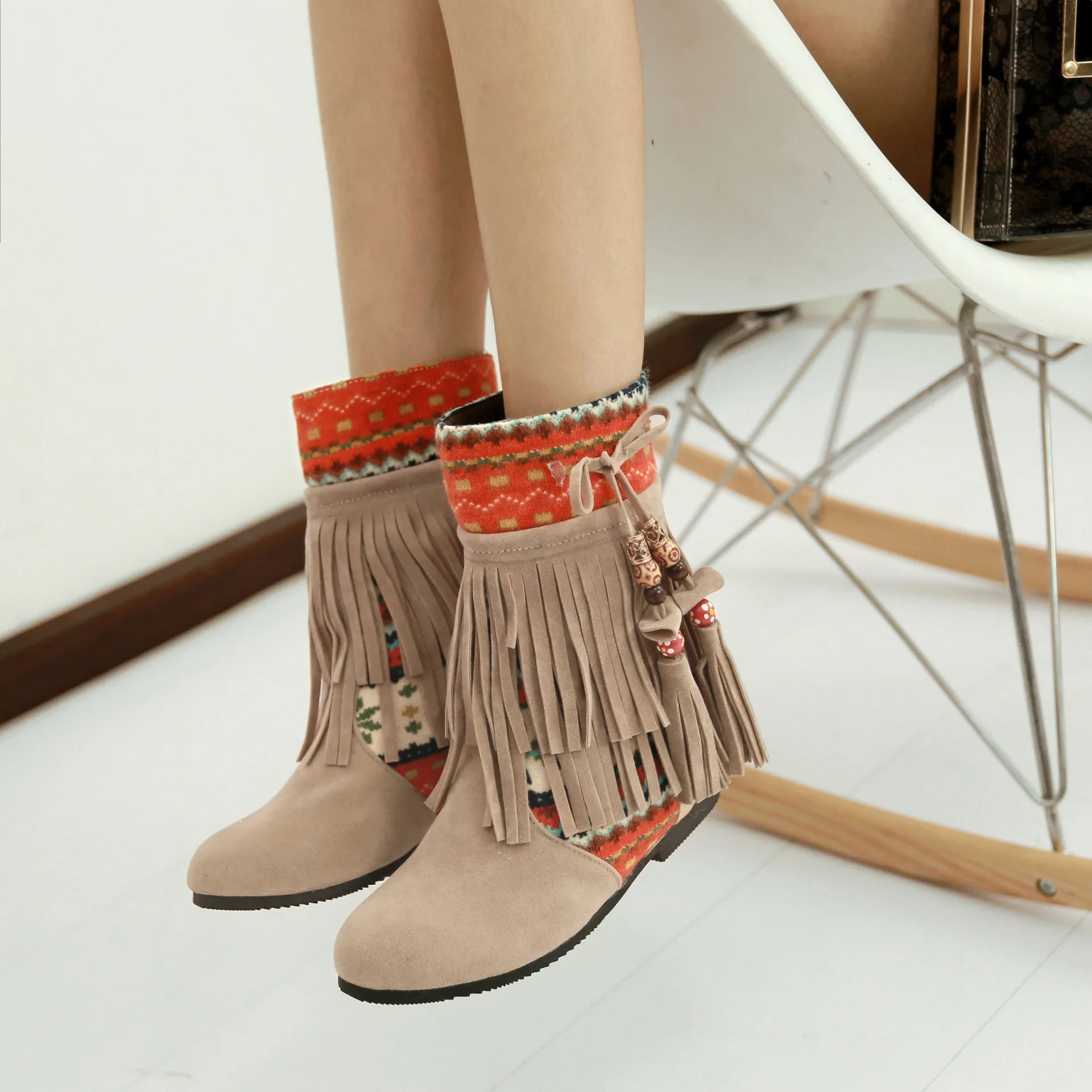 

Wedge Shoes Low Heels booties Women's Short Boot Lace Up Boots Booties Ladies Round Toe Bootee Woman 2019 Ankle Elegant Rubber