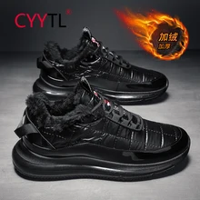 

CYYTL Winter Warm High-top Shoes For Men Velvet Outdoor Hiking Sneakers Sports Antiskid Bottom Waterproof Fur Thicken Botas