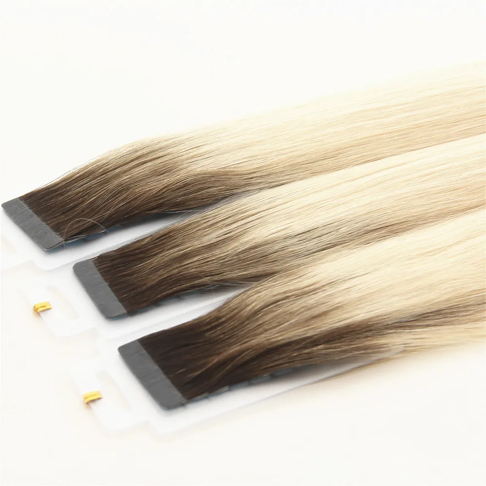 CBH Beauty High Quality Virgin Remy Cuticle Tape Hair 24inch Ombre Color 1B60# 50gram/Piece