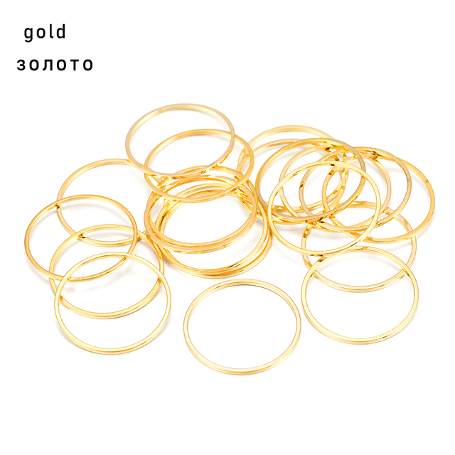 Diameter 8-40mm Round Brass Closed Rings Connect Earrings Pendants Circle Earring Pendant Jewelry Accessories Findings