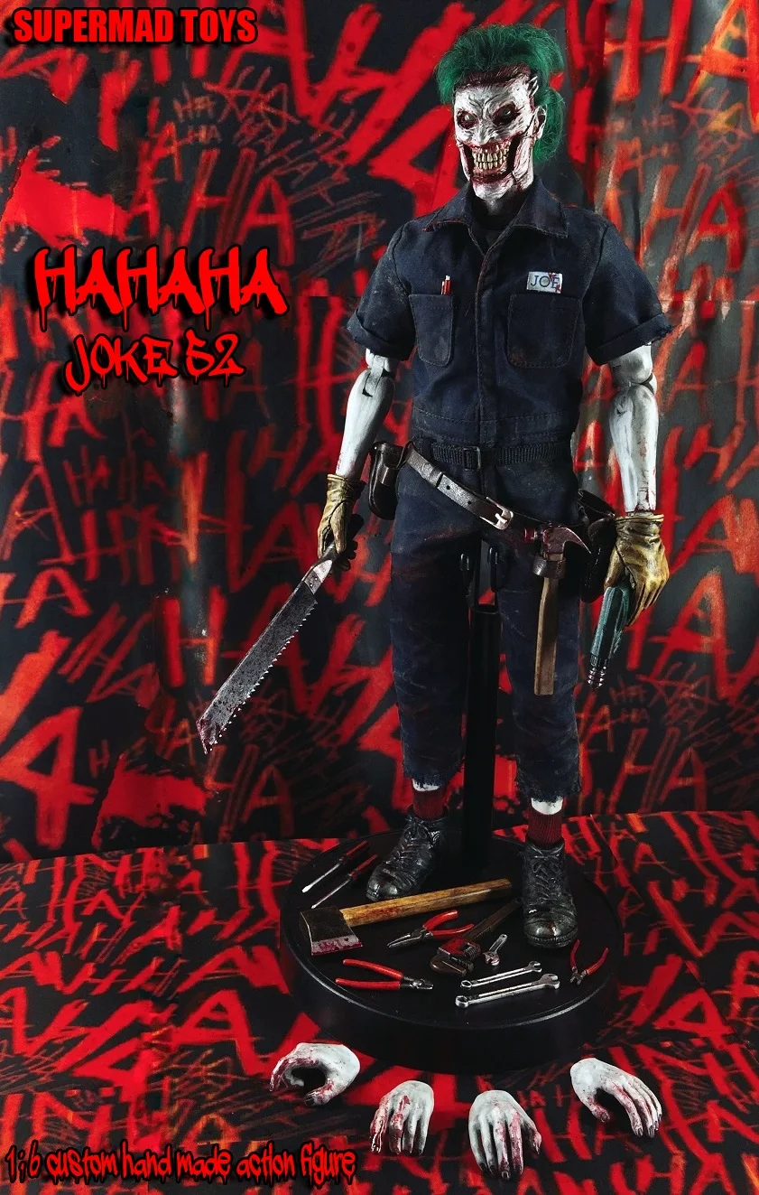 SUPERMAD TOYS 1/6 HaHaHa Joker 52 шутка Коллекционная Фигурка ограниченная версия для фанатов подарок на праздник